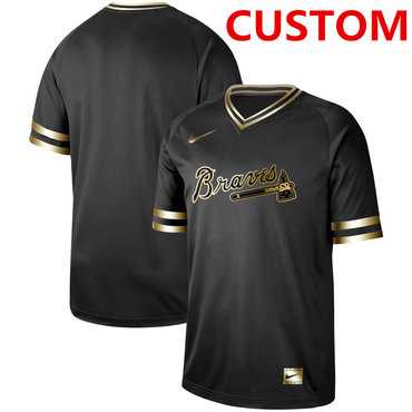 Atlanta Braves Customized Black Gold Flexbase Jersey,We sell and wholesale Atlanta Braves Customized Black Gold Flexbase Jersey on line form chian!